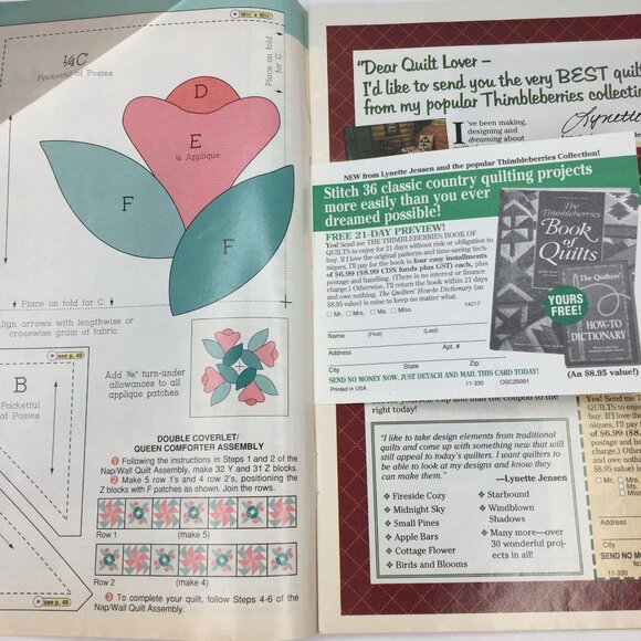 Vintage Quiltmaker Magazine Jan/Feb 1995 No 41 Valentine 7 Patterns Design Ideas - Picture 3 of 10